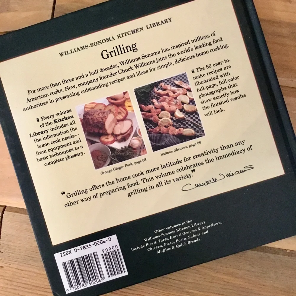 Vintage Cookbook - Grilling - Williams-Sonoma Kitchen Library - 1998 Hardcover